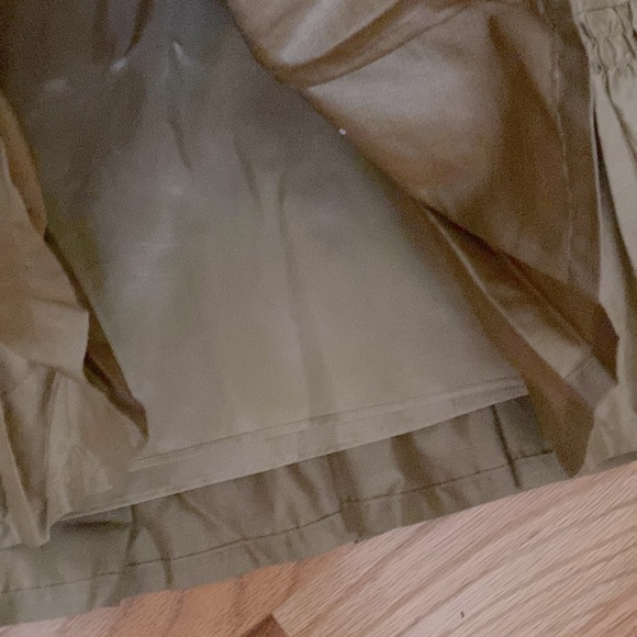 Banana Republic 100% Silk Midi Skirt Womens 4 gathered ruffles Champaign beige - Picture 5 of 12